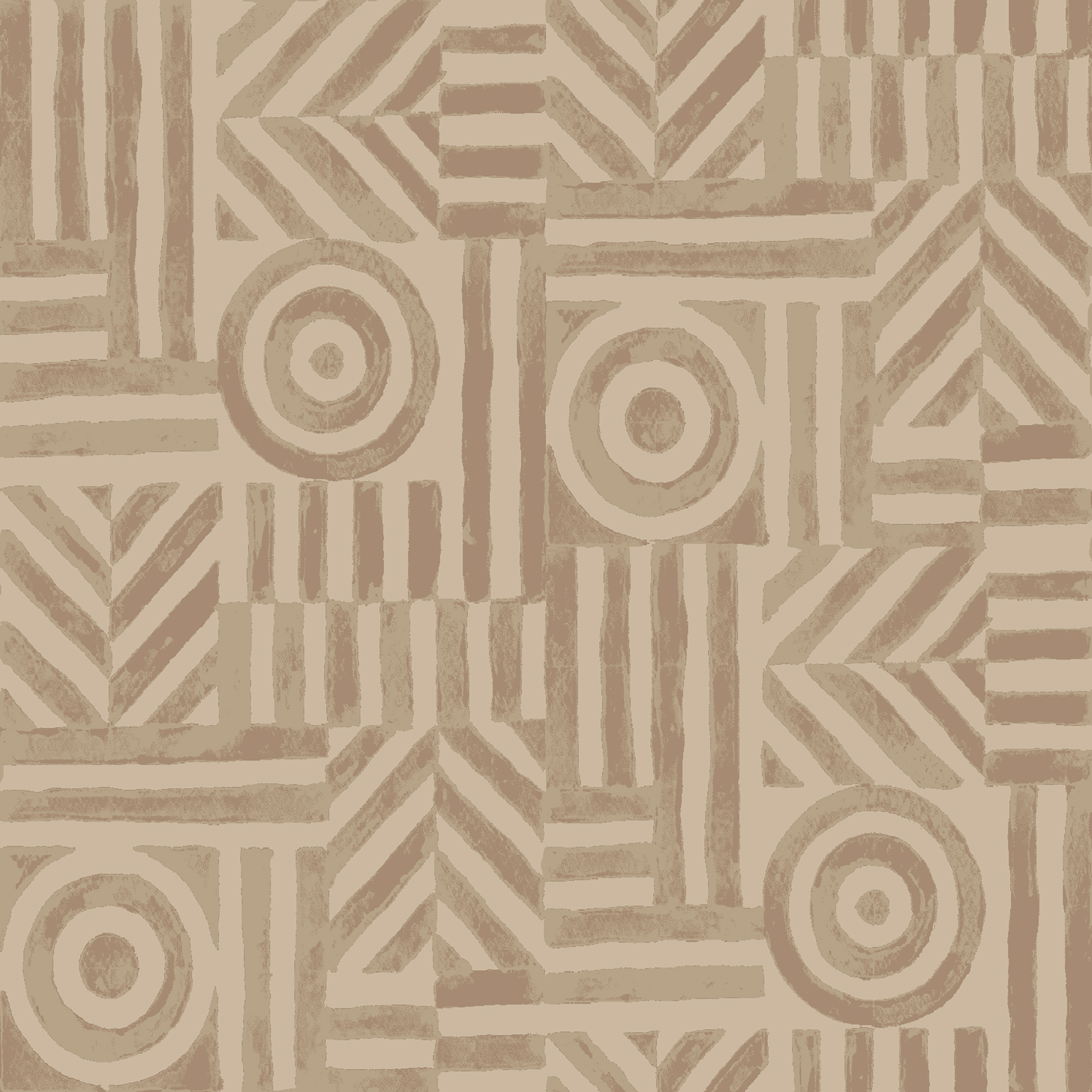 Circles and Lines II beige