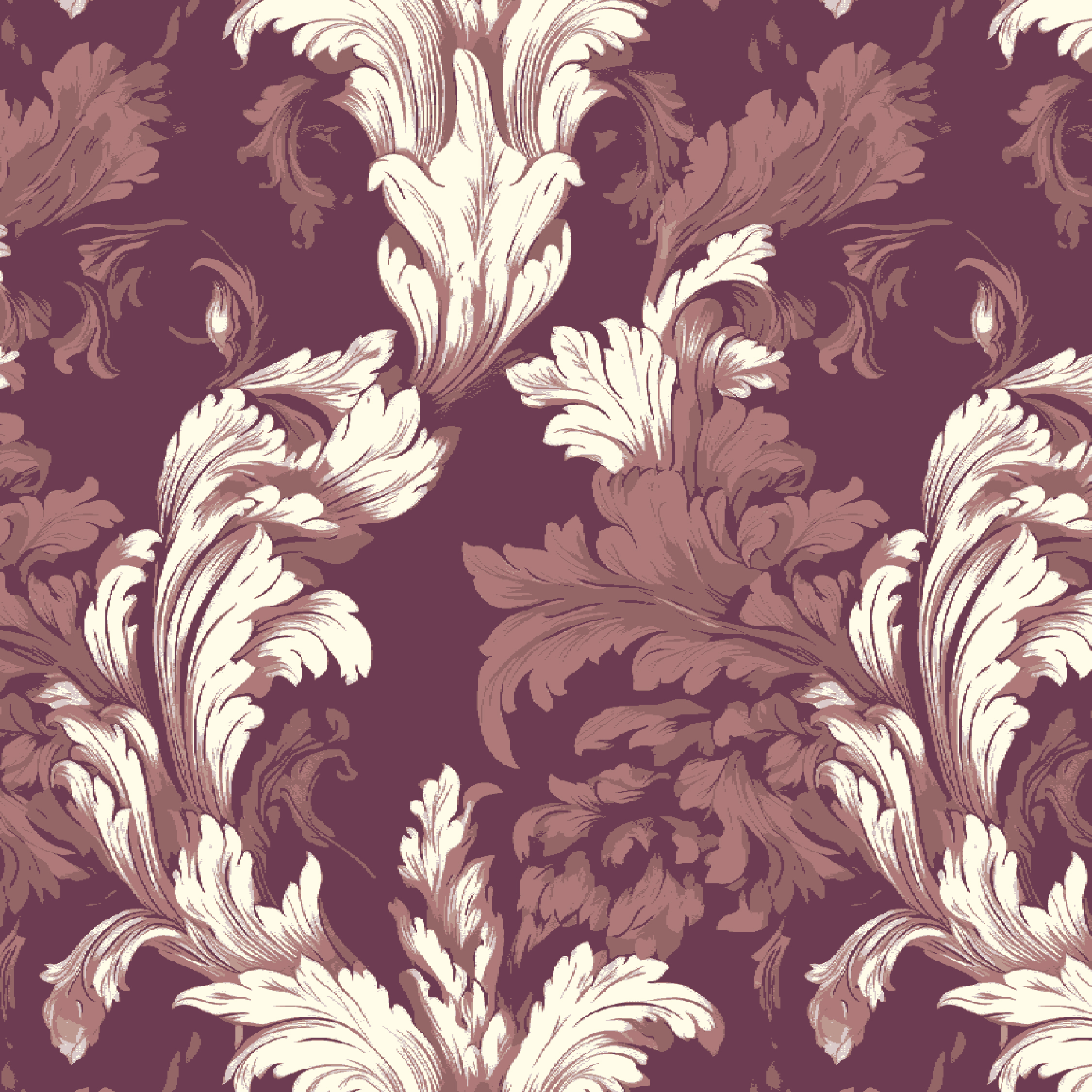 Colortec Wool large damask faded bordeaux