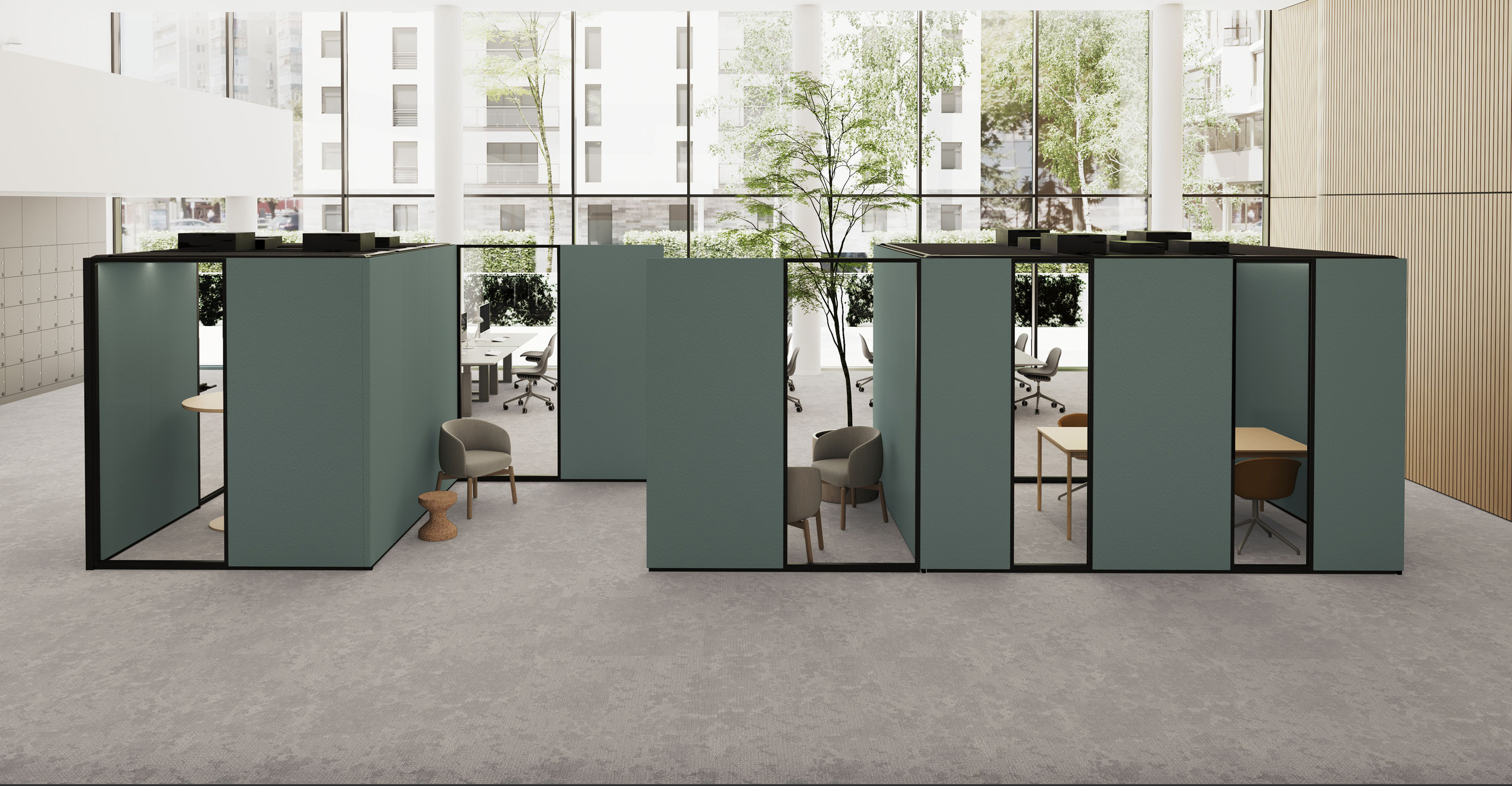 Arbeit mit akustischem Design